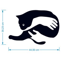 Quadro Decorativo Aplique Parede Gato Preto Felino Mdf 3mm - 3