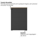 Ver imagem 5 de Estante Escritorio com LED 3 Portas Tampo Tamburato 193x136 cm Nogal Preto Artany