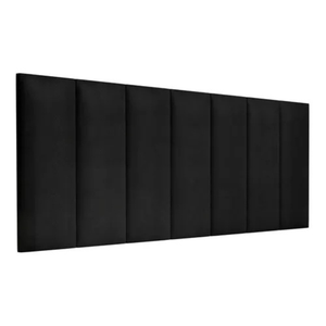 Cabeceira Módulo Cama Box Estofada Decorativa Autoadesiva:veludo Preto