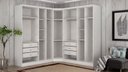 Ver imagem 2 de Modulado Closet Completo 9 Portas 6 Gavetas - Rizon-Branco - Móveis Novo Horizonte