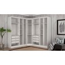 Ver imagem 2 de Modulado Closet Completo 9 Portas 6 Gavetas - Rizon-Branco - Móveis Novo Horizonte