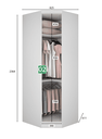 Ver imagem 5 de Modulado Closet Completo 9 Portas 6 Gavetas - Rizon-Branco - Móveis Novo Horizonte