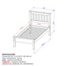 Cama de Solteiro Madeira Maciça para Colchão 188 X 88cm Multimóveis Cr35241 - 4