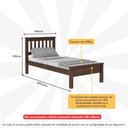 Ver imagem 3 de Cama de Solteiro Madeira Maciça para Colchão 188 X 88cm Multimóveis Cr35241