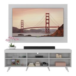 Rack Retrô com Painel TV até 65 Polegadas Miami Multimóveis MP1060 Branco - 5