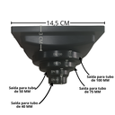 Ver imagem 3 de Ralo Anti Odor Inox 304 Modelo 15x15 Bolinha Tela e Coletor Preto Saída Adapt de 40mm até 100mm