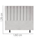 Ver imagem 3 de Cabeceira Estofada Carla 160CM Queen Suede Cinza Claro - D A DECOR