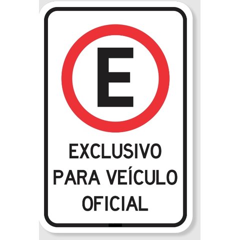 Placa Estacionamento Exclusivo para Veículos Oficial