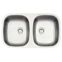 Ver imagem 1 de Cuba Tramontina Dupla Isis 2c 34 Bl em Aço Inox Acetinado 77x45 Cm