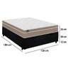 Cama Box Baú Casal Suede + Colchão Lis Molas Ensacadas Plumatex 138cm Cor:preto - 3