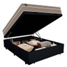 Cama Box Baú Casal Suede + Colchão Lis Molas Ensacadas Plumatex 138cm Cor:preto - 4