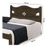 Cama Casal Julia 100% Mdf E Estrado 100% Madeira Nogal - 3