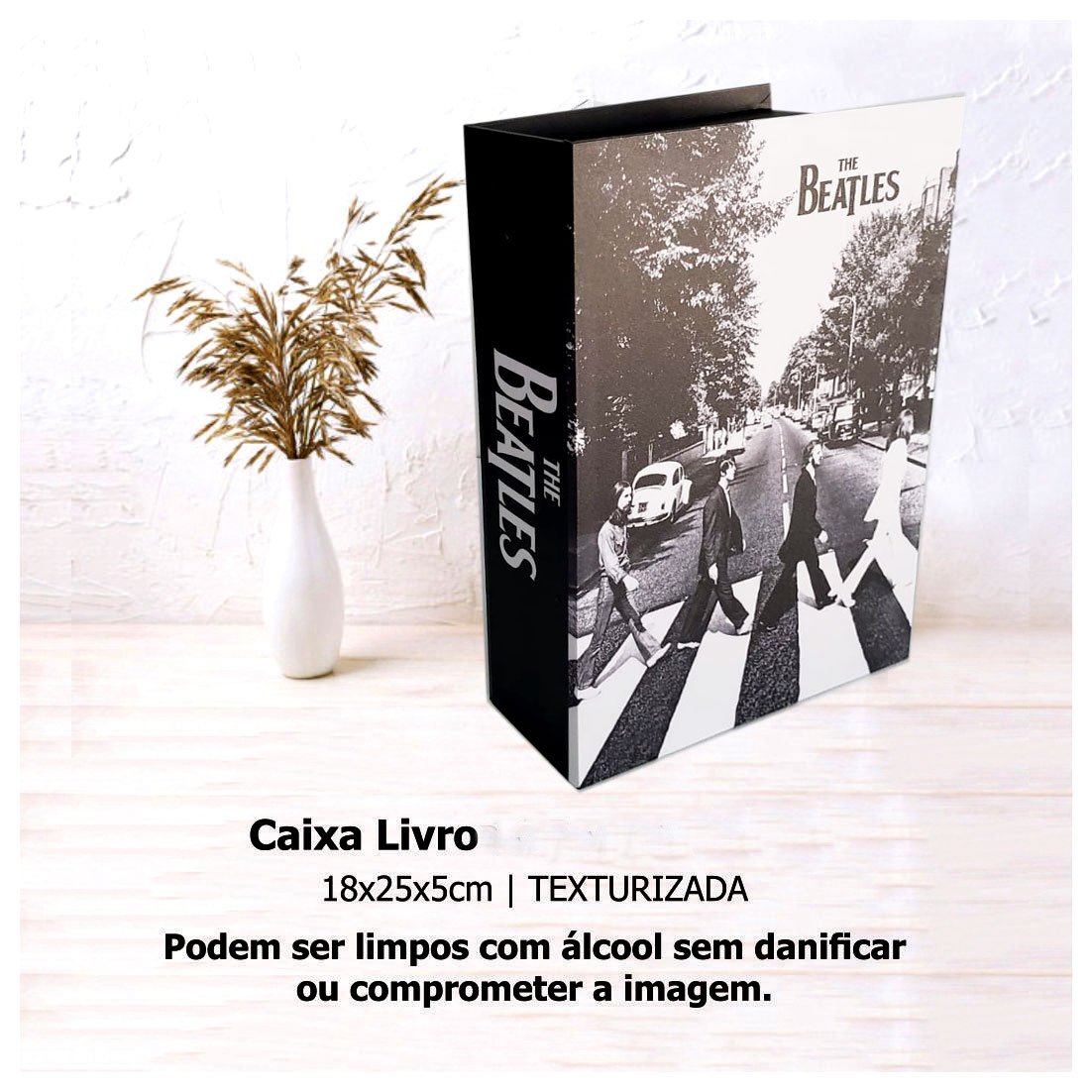 Caixa Livro Decorativa Porta Objetos The Beatles 18x25x5cm - 4