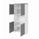 Ver imagem 4 de Armário Alto Estante para Escritório com 4 Portas e Prateleiras 80 x 45 x 160 cm F5 Office