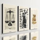 Ver imagem 1 de Kit 3 Quadro Decorativo Advocacia Escritório Justiça Placa 28x20cm