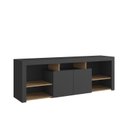 Ver imagem 3 de Rack para TV até 65 Polegadas com 2 Portas e 5 Nichos