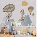 Ver imagem 2 de Papel de parede infantil balãozinho para quarto de bebê M² PP69