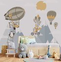 Ver imagem 2 de Papel de parede infantil balãozinho para quarto de bebê M² PP69