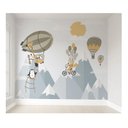 Ver imagem 1 de Papel de parede infantil balãozinho para quarto de bebê M² PP69