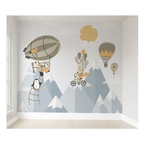 Papel de parede infantil balãozinho para quarto de bebê M² PP69