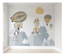 Ver imagem 1 de Papel de parede infantil balãozinho para quarto de bebê M² PP69