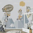 Ver imagem 4 de Papel de parede infantil balãozinho para quarto de bebê M² PP69