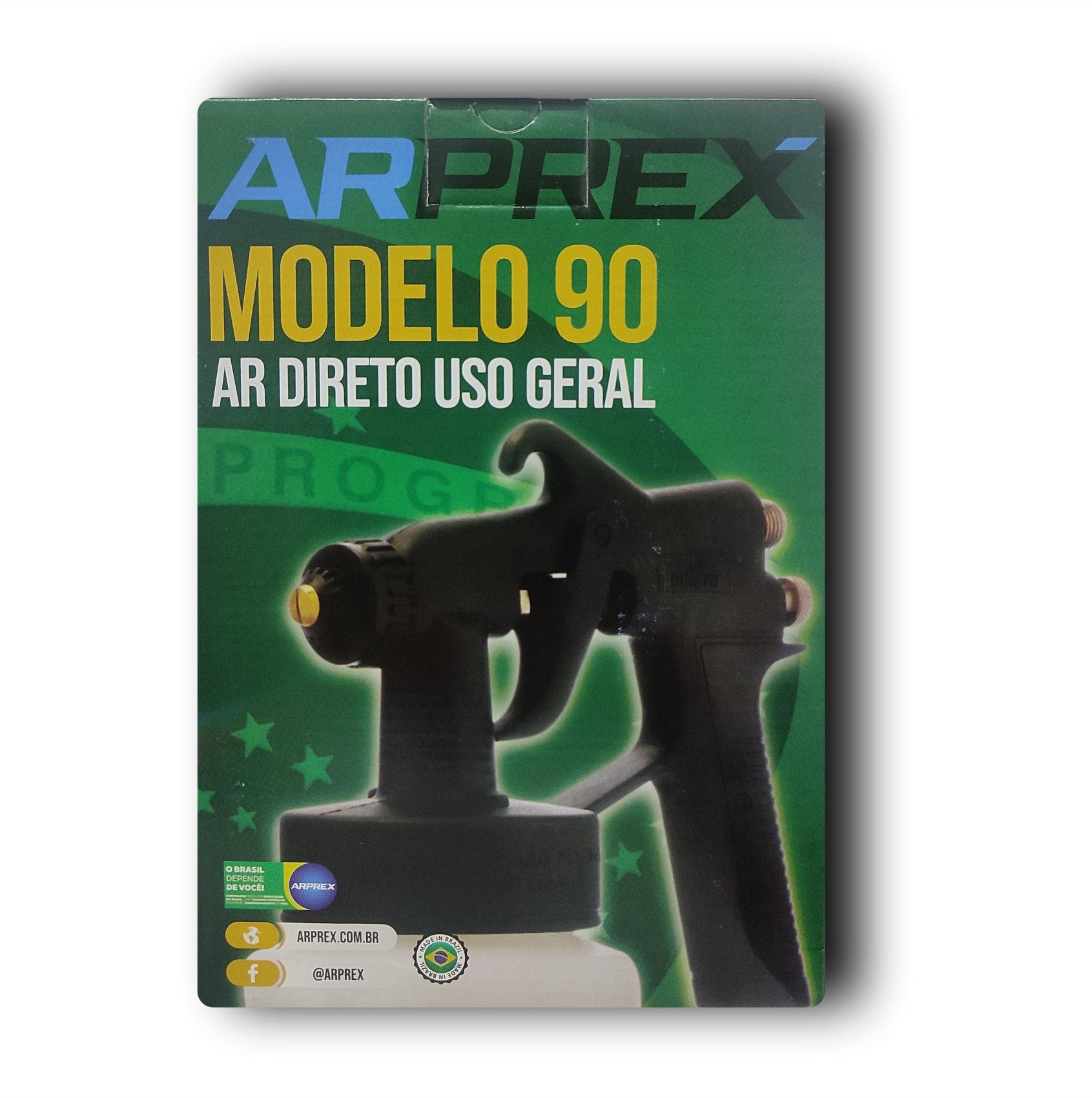 Pistola de Pintura Ar Direto Modelo 90 Arprex Uso Geral Cor Preto - 3