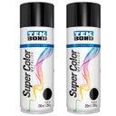 Ver imagem 1 de Kit C/2 Tinta Spray Uso Geral Metais Madeira Preto Brilho