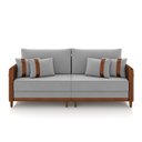 Ver imagem 5 de Sofá 2 Lugares Living 172cm Pé Madeira Valença Marrom/veludo K01 - D’Rossi