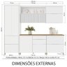 Cozinha Modulada 5 Peças 7 Portas 6 Gavetas Ripado Marquesa 100 Mdf - 7