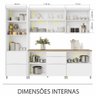 Cozinha Modulada 5 Peças 7 Portas 6 Gavetas Ripado Marquesa 100 Mdf - 8
