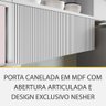 Cozinha Modulada 5 Peças 7 Portas 6 Gavetas Ripado Marquesa 100 Mdf - 9