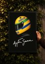 Ver imagem 5 de Quadro A3 Decorativo Ayrton Senna c/ Vidro e Moldura Preta:A3