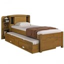 Ver imagem 2 de Cama Solteiro com Cama Auxiliar - Milênio Plus-cinamomo - Móveis D'doro