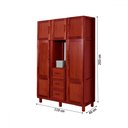 Ver imagem 4 de Guarda-roupa Solteiro Pará 7 Portas 3 Gavetas 4 Prateleiras com Espelho Mel - Rodmóveis