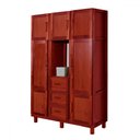 Ver imagem 2 de Guarda-roupa Solteiro Pará 7 Portas 3 Gavetas 4 Prateleiras com Espelho Mel - Rodmóveis