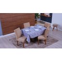 Ver imagem 3 de toalha de mesa quadrada 4 lugares tecido jacquard 1,35x1,50:cinza