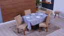 Ver imagem 3 de toalha de mesa quadrada 4 lugares tecido jacquard 1,35x1,50:cinza