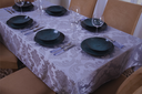Ver imagem 1 de toalha de mesa quadrada 4 lugares tecido jacquard 1,35x1,50:cinza