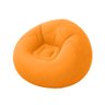 Sofá Poltrona Puff Inflável Deluxe Aveludado Vg+ Laranja - 1