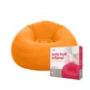 Ver imagem 3 de Sofá Poltrona Puff Inflável Deluxe Aveludado Vg+ Laranja