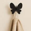 Ver imagem 3 de Kit 6 Ganchos Cabideiros de Parede Borboleta Pendurar Roupas Closet Provador Luft Masutti Preto