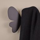 Ver imagem 2 de Kit 6 Ganchos Cabideiros de Parede Borboleta Pendurar Roupas Closet Provador Luft Masutti Preto