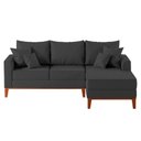 Ver imagem 1 de Sofá 3 Lugares Beny com Chaise Direito Linho Grafite