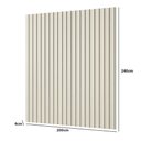 Ver imagem 2 de Painel Ripado Decorativo 200cm x 240cm 100% MDF Cor:Luna
