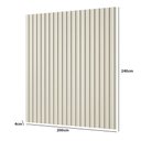 Ver imagem 2 de Painel Ripado Decorativo 200cm X 240cm 100% Mdf Cor:luna