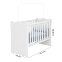 Ver imagem 3 de Quarto de Bebê Doce Sonho com Roupeiro 825 e Berço Simples 1 Qmovi Branco + Colchão Ortobom