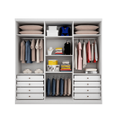 Ver imagem 3 de Guarda Roupa Casal 6 Portas 8 Gavetas - New Vértice-branco - Móveis Novo Horizonte