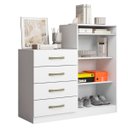 Ver imagem 2 de Cômoda 2 Portas 4 Gavetas Lucy Branco