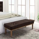 Ver imagem 4 de Recamier Genova 195 Cm Luxo Suede com Madeira Maciça Café